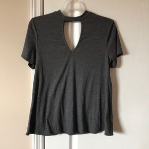 Grey choker flowy top